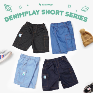 Celana Pendek Jeans Anak Cargo Raw Soft Denim | Casual Everyday Collection