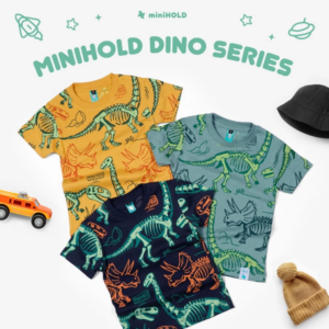 Kaos Anak Dinosaurus Glow Cotton Combed 30s | Graphic Kids Collection