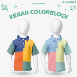 Kaos Kerah Anak Colour Block Cotton Combed 30s | Casual Series