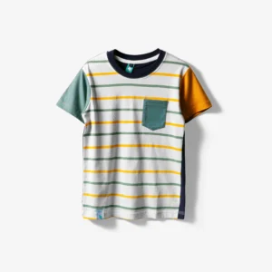 Kaos Anak Stripe Pocket Cotton Combed 30s | Pocky Series Lembut & Nyaman